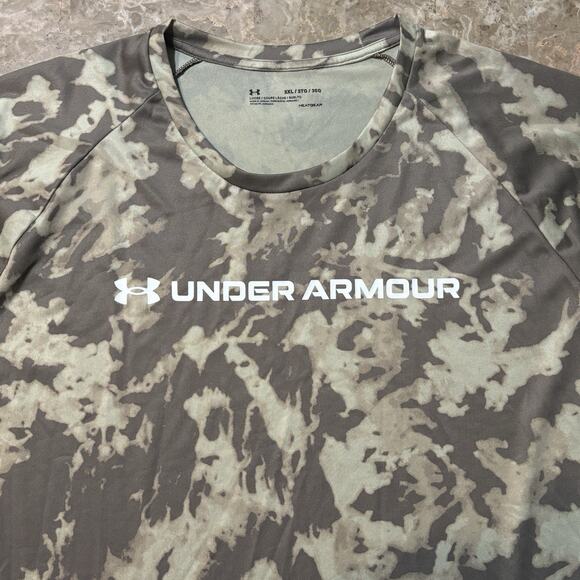 Under Armour Shirt Mens 3XL ABC Camo Short Sleeve Tee Tech Gym Heatgear - Picture 1 of 8